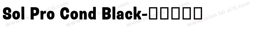 Sol Pro Cond Black字体转换